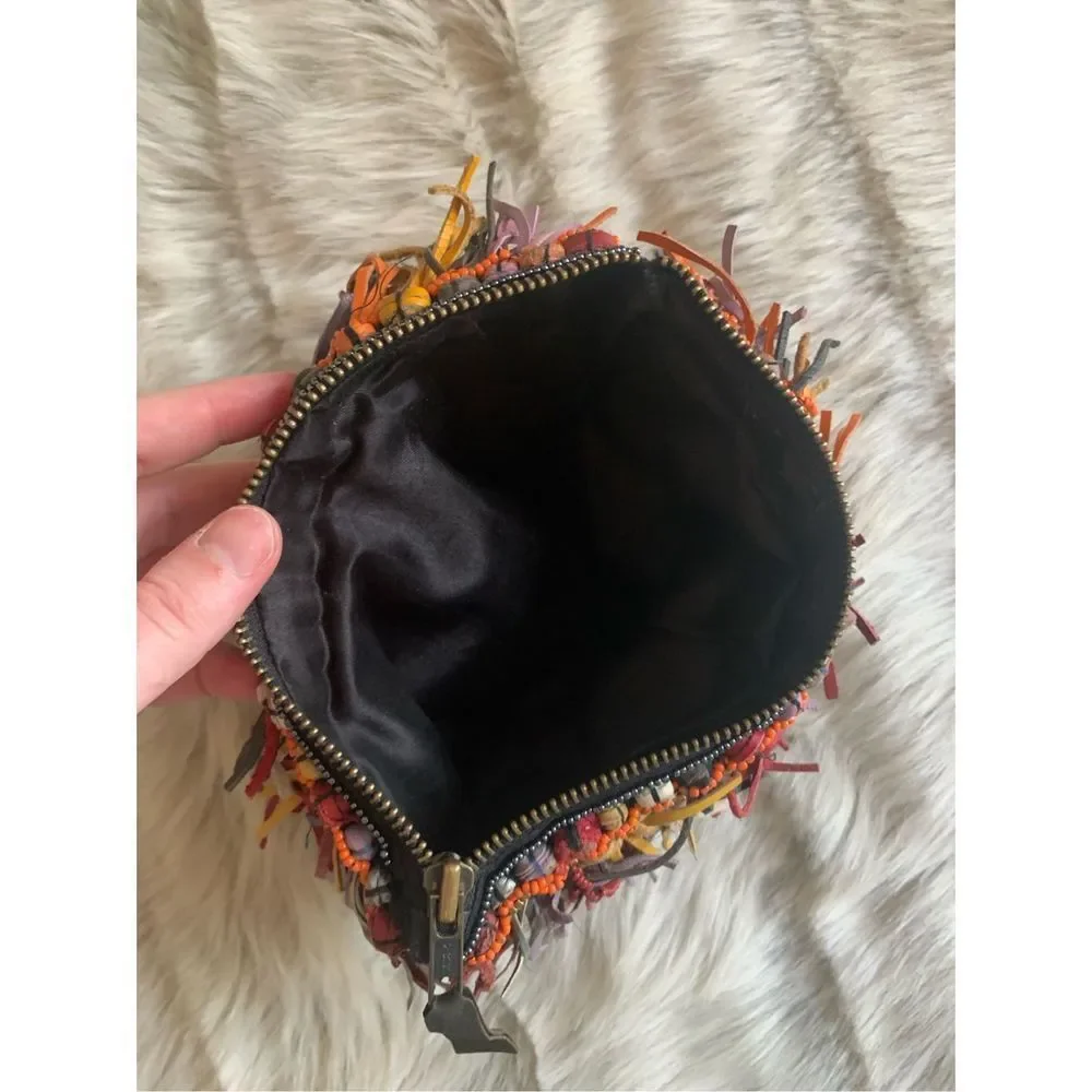 Anthropologie Confetti Fringe Clutch - Picture 5 of 5